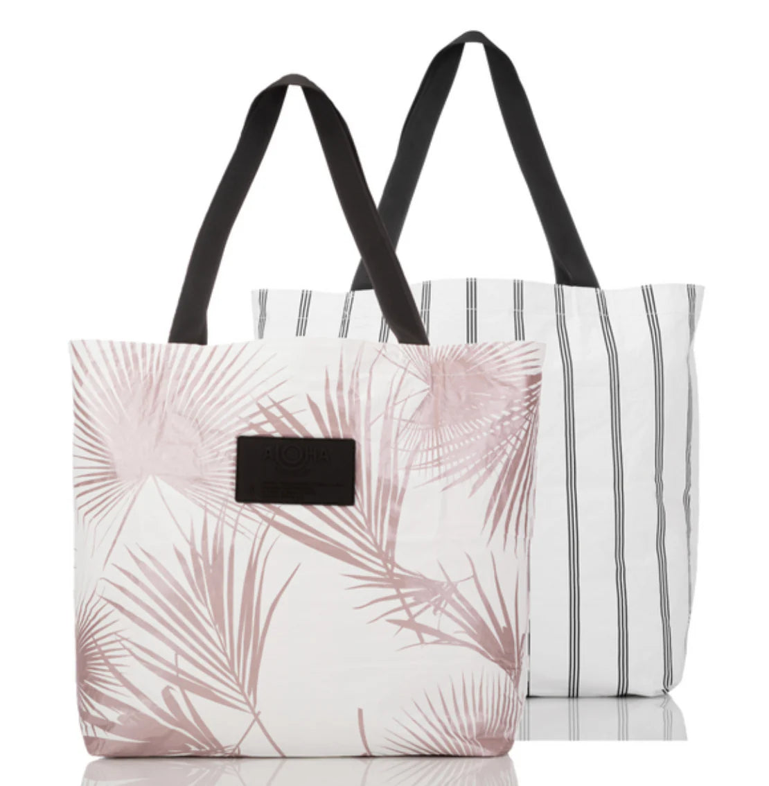 Aloha Collection Day Palm Reversible Tote - Rose Gold by Harbour Thread