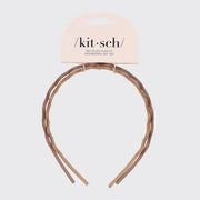 Recycled Plastic Zig Zag Headband 2pc - Neutral by Wild Lark