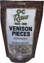 OC Raw Freeze Dried Dog Venison Trim Treats 4oz by Pet Food Warehouse