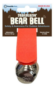 Poochie Bells Bear Bell Orange Strap Large by Pet Food Warehouse