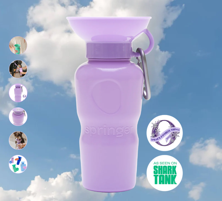Springer Pet Classic Travel Bottle Lilac 22oz by Pet Food Warehouse