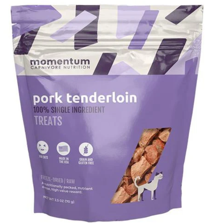 Momentum Carnivore Nutrition Cat Treat Pork Tenderloin 2.5oz by Pet Food Warehouse