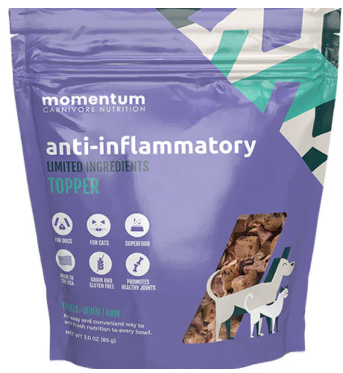 Momentum Carnivore Nutrition Dog Freeze Dried Anti-inflammatory Topper 3oz by Pet Food Warehouse