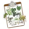 Cats + Plants Watercolor Print by Wild Lark