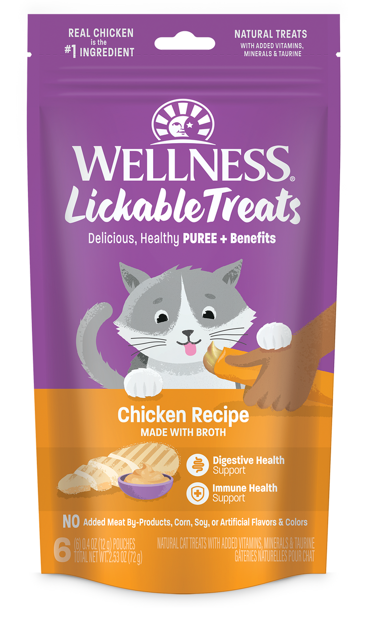 Wellness Lickable Cat Treat Chicken 2.5oz by Pet Food Warehouse