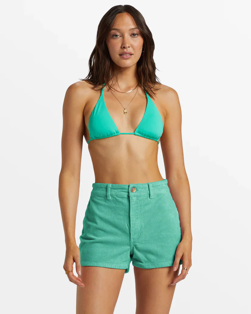 Billabong Free Fall Corduroy Shorts - Tropical Green by Harbour Thread