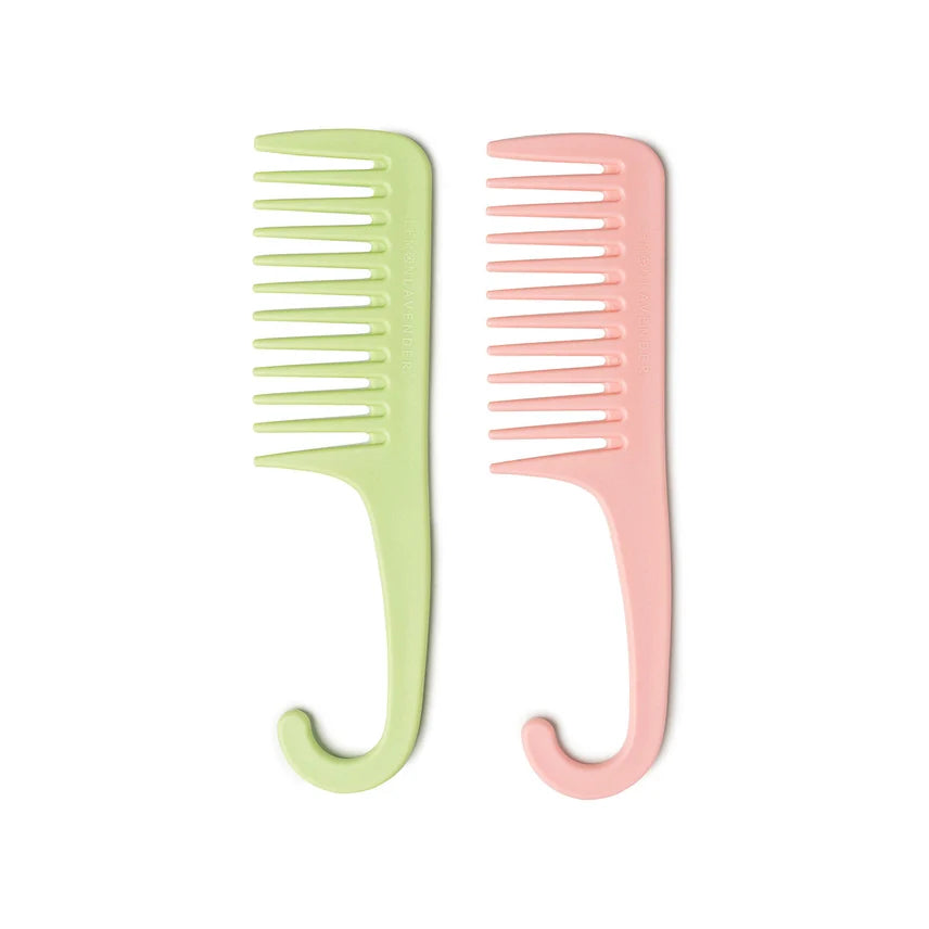 Lemon Lavender Knot Today Detangling Shower Comb by Wild Lark