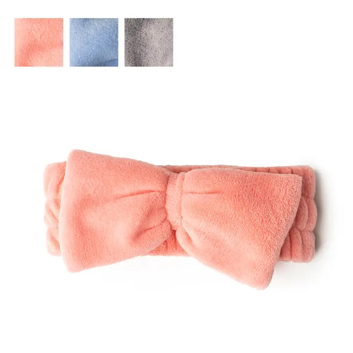 Lemon Lavender Take A Bow Ultra Plush Spa Headband by Wild Lark