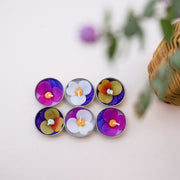 Handmade Purple Pansy Scented Tealights by Wild Lark