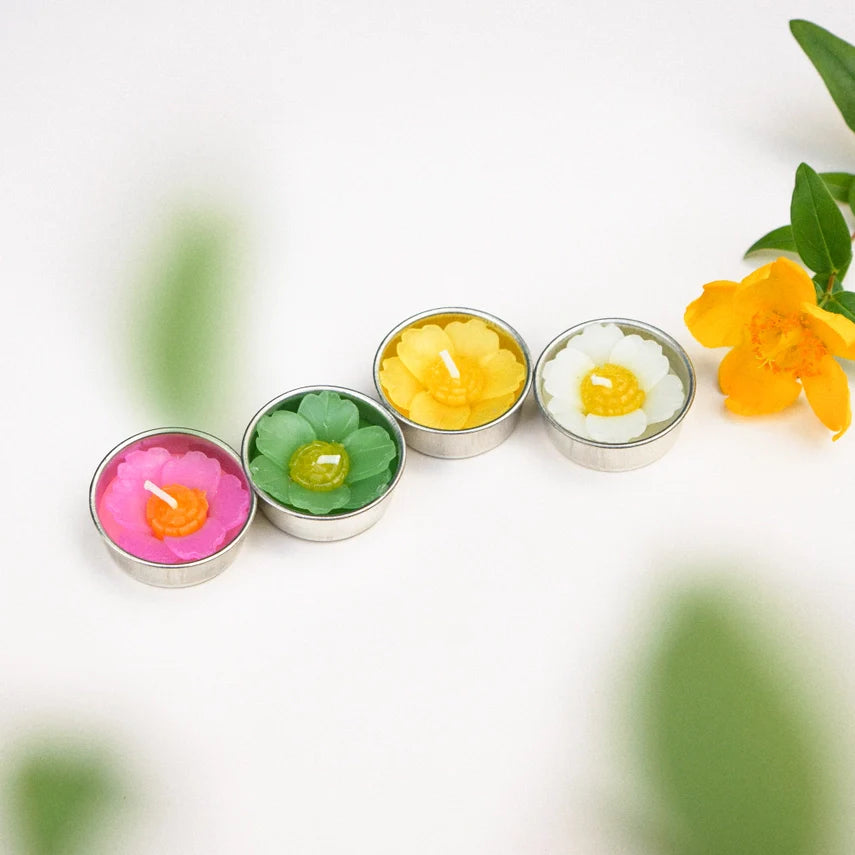 Assorted Handmade Primrose Scented Tealights by Wild Lark