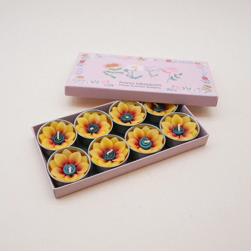 Handmade Sunflower Scented Tealights by Wild Lark