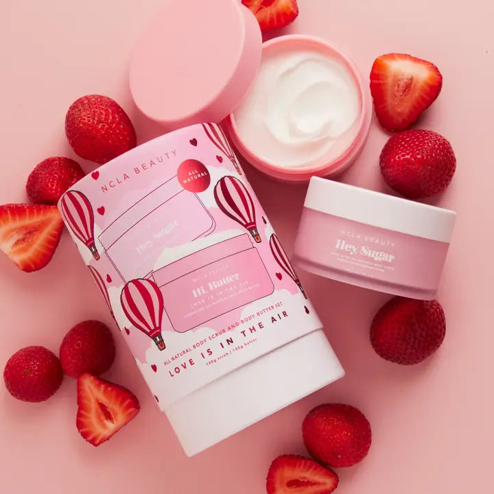 Love Is in the Air Strawberries & Champagne Body Care Set by Wild Lark