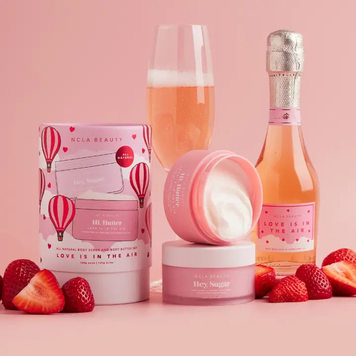 Love Is in the Air Strawberries & Champagne Body Care Set by Wild Lark