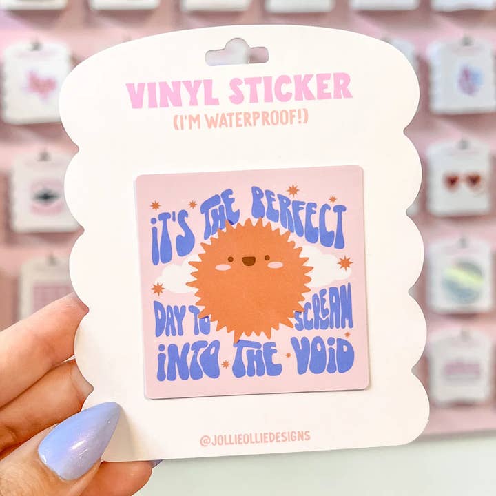 Screaming Into the Void Sun Sticker by Wild Lark