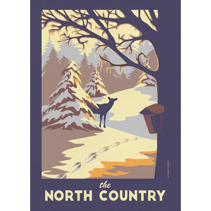 North Country Vintage Travel Vinyl Sticker Souvenir by Wild Lark