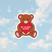 My Tummy Hurts Bear Sticker by Wild Lark