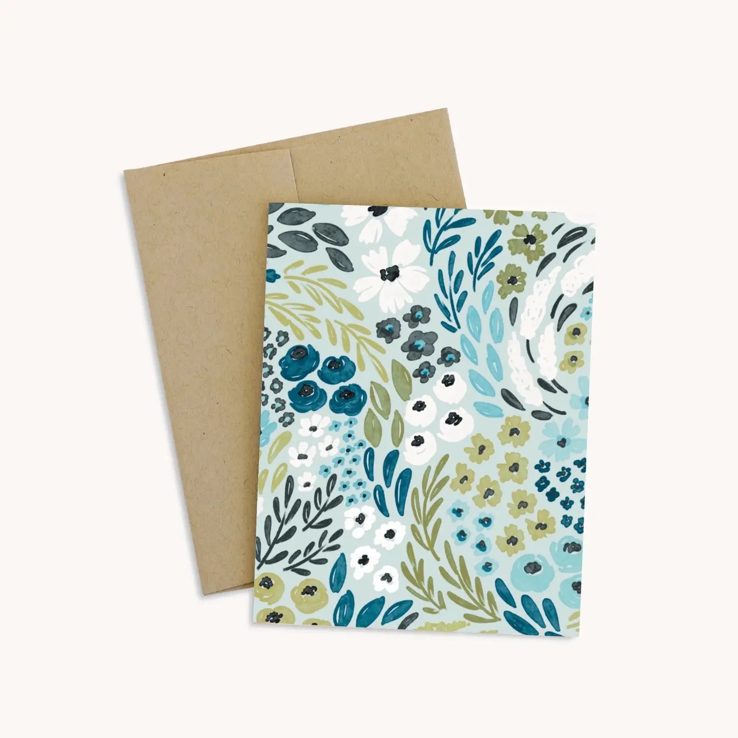 Waterfall Floral Greeting Card by Harbour Thread