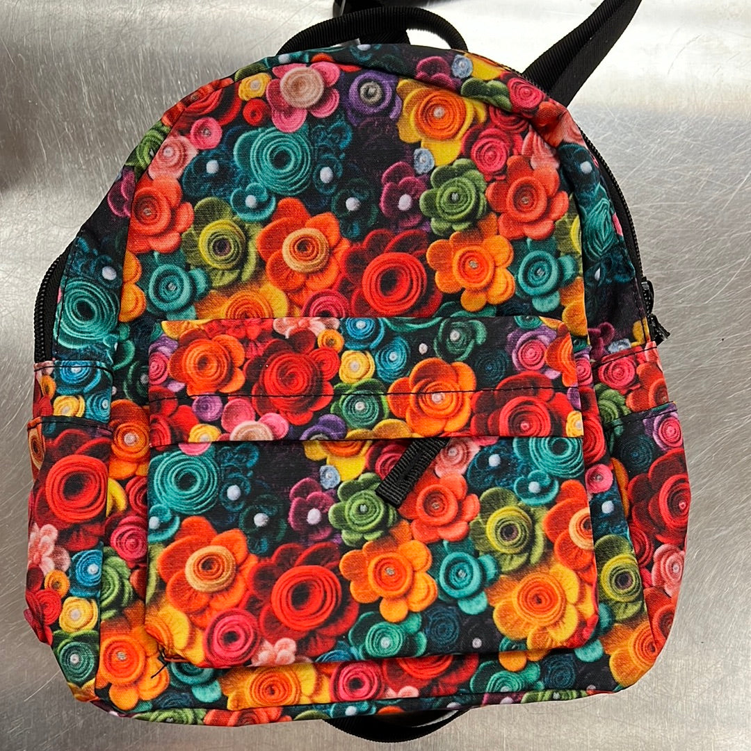 Mini Backpack - Handmade Flowers by SidePony Boutique