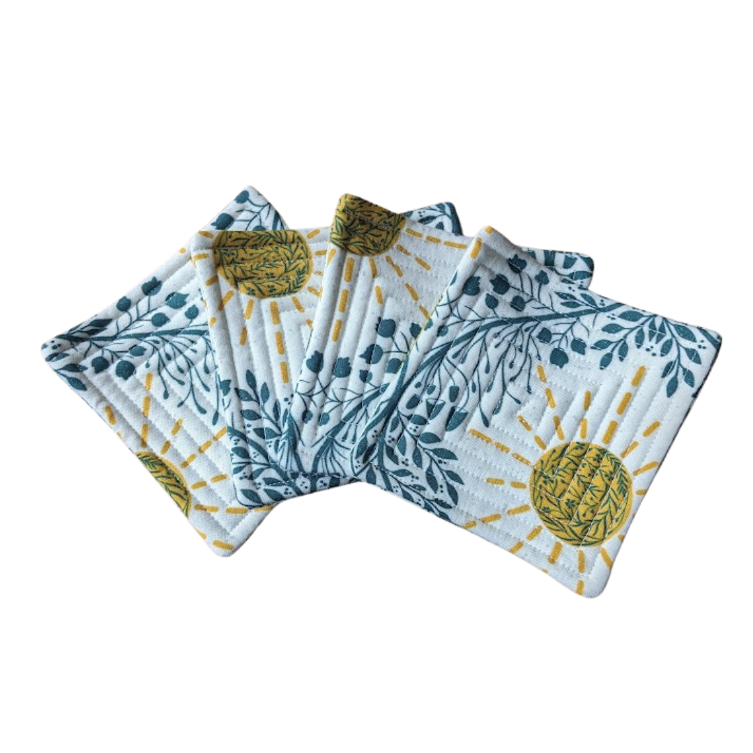 Sun Energy Quilted Coasters
