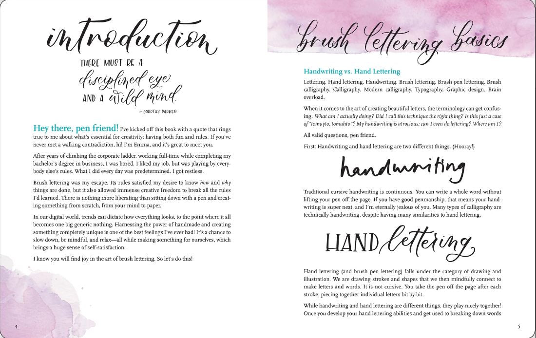 Art Center Artist's Book Brush Lettering From A To Z by Homeportonline