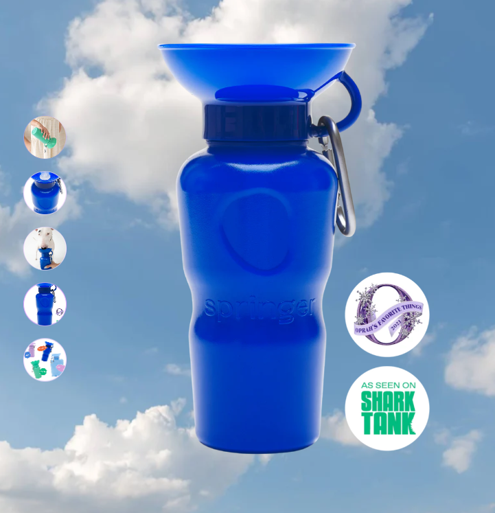 Springer Pet Classic Travel Bottle Indigo 22oz by Pet Food Warehouse