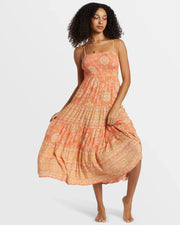 Billabong Dream Space Midi Dress - Sweet Papaya by Harbour Thread