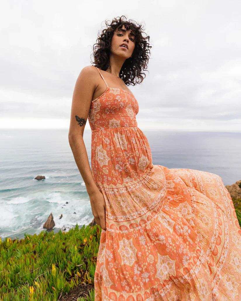 Billabong Dream Space Midi Dress - Sweet Papaya by Harbour Thread
