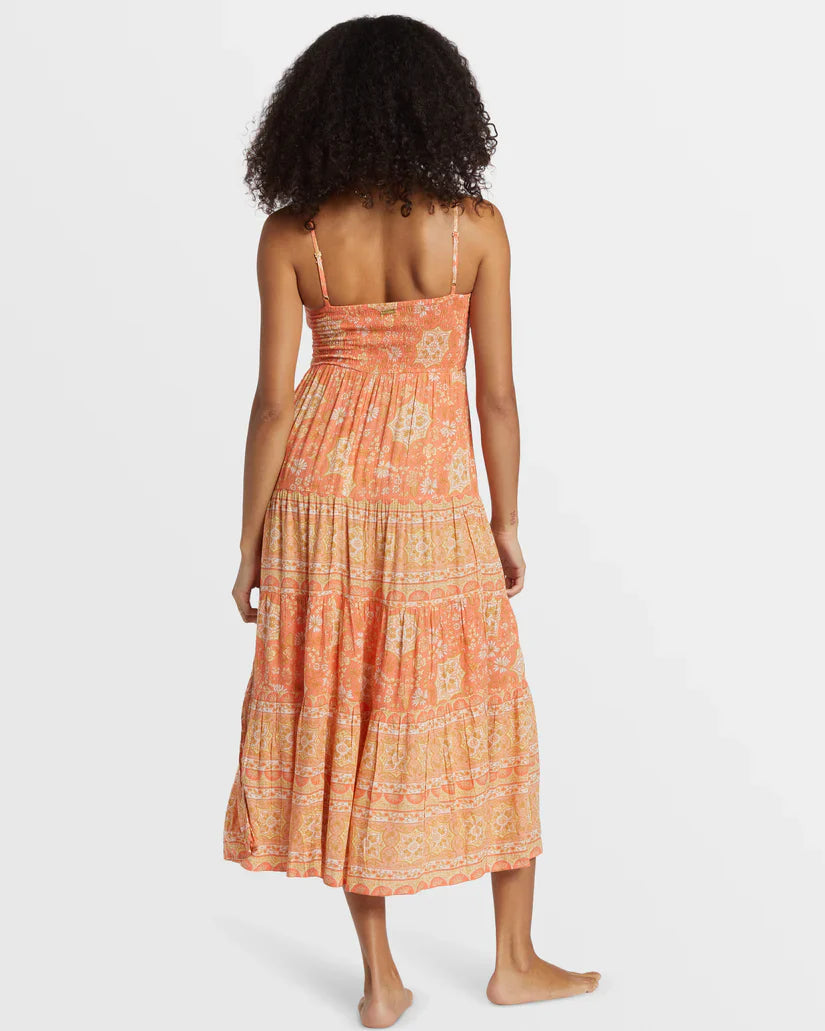 Billabong Dream Space Midi Dress - Sweet Papaya by Harbour Thread