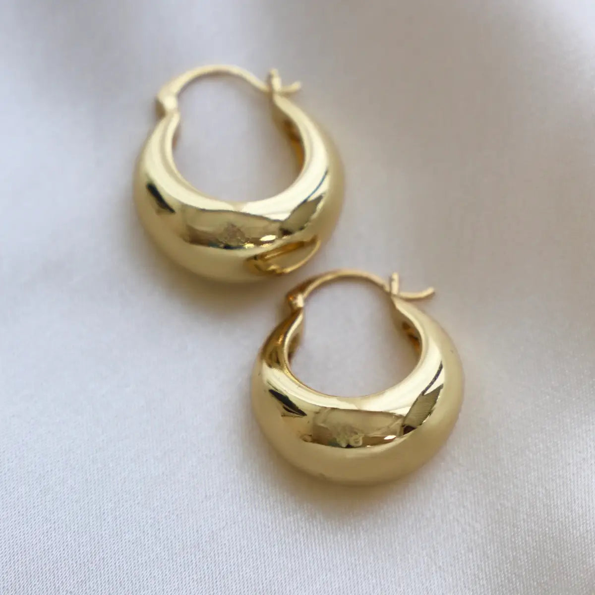 Katie Waltman Coco Chunky Hoop Earrings - Gold by Harbour Thread