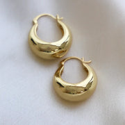 Katie Waltman Coco Chunky Hoop Earrings - Gold by Harbour Thread