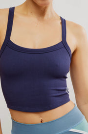 Free People All Clear Solid Cami - Midnight Navy by Harbour Thread