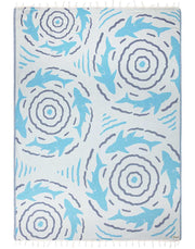 Sand Cloud Shark Highway Large Towel - Natural by Harbour Thread