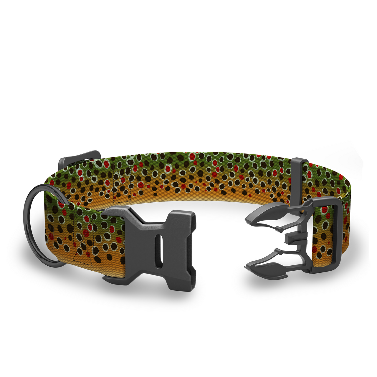 Wingo Coosa Dog Collar Brown Trout Large by Pet Food Warehouse