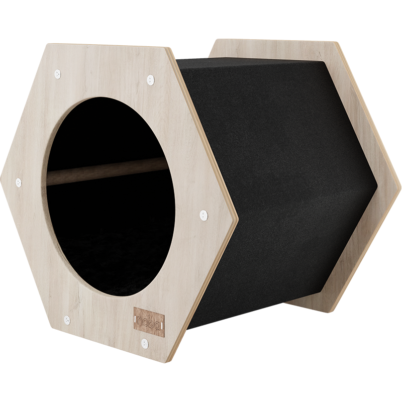 Noba Animal Co. Origin Cat Hexagon Circle Black by Pet Food Warehouse
