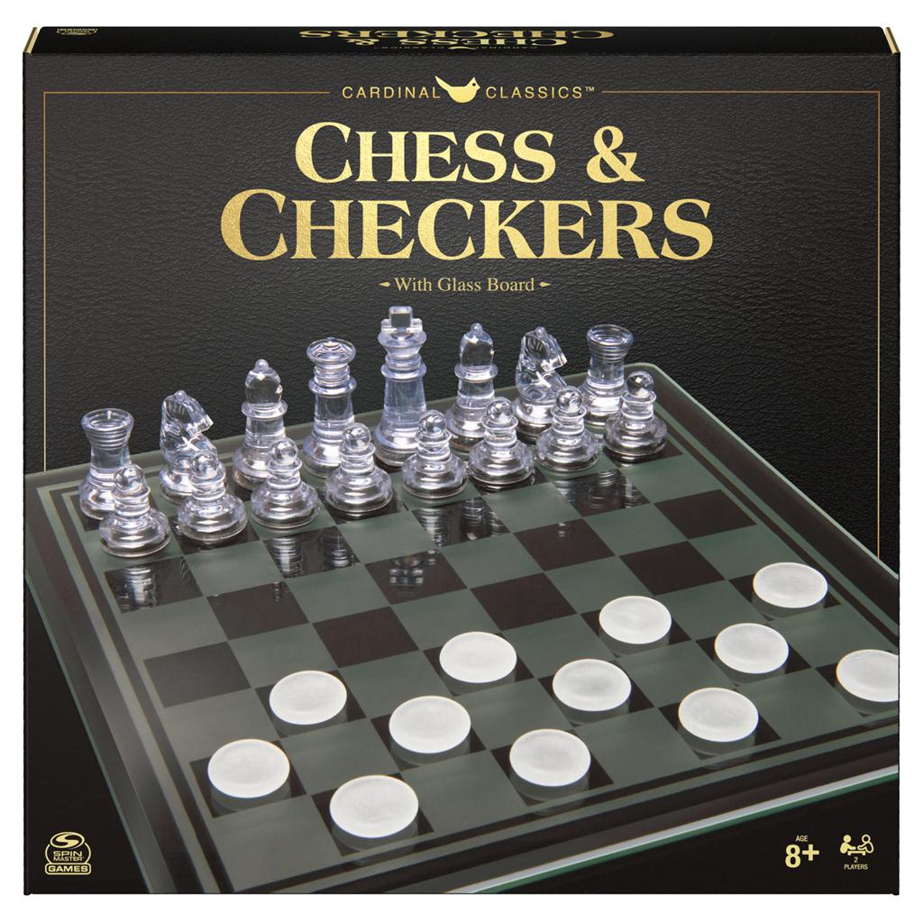 Game Chess & Checkers Glass Board by Homeportonline