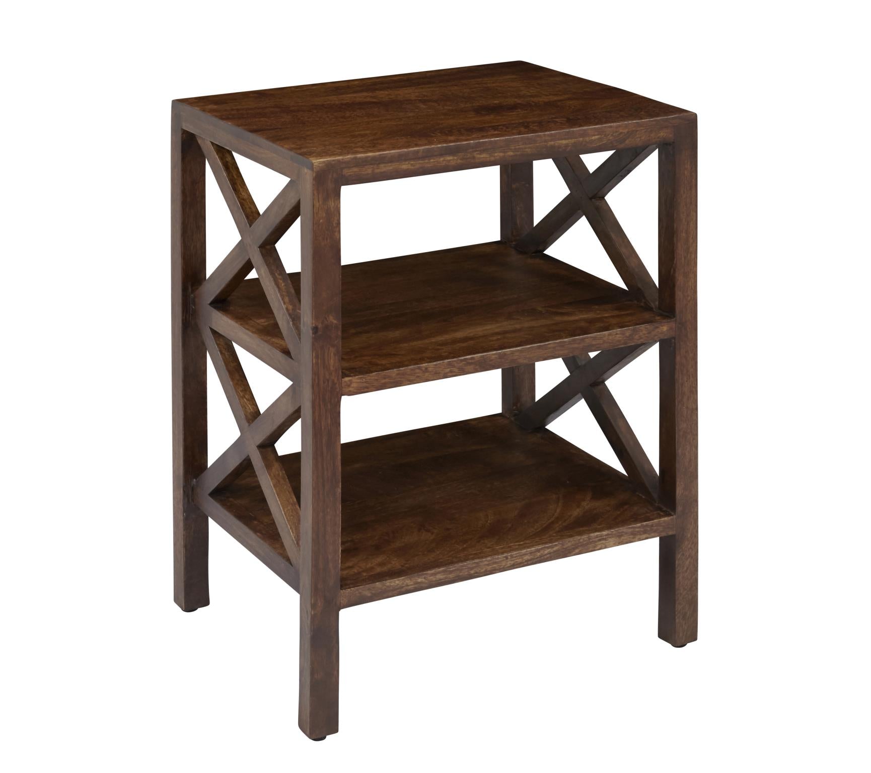 Global Archive Dylan X Side Table Walnut Stained Mango by Homeportonline