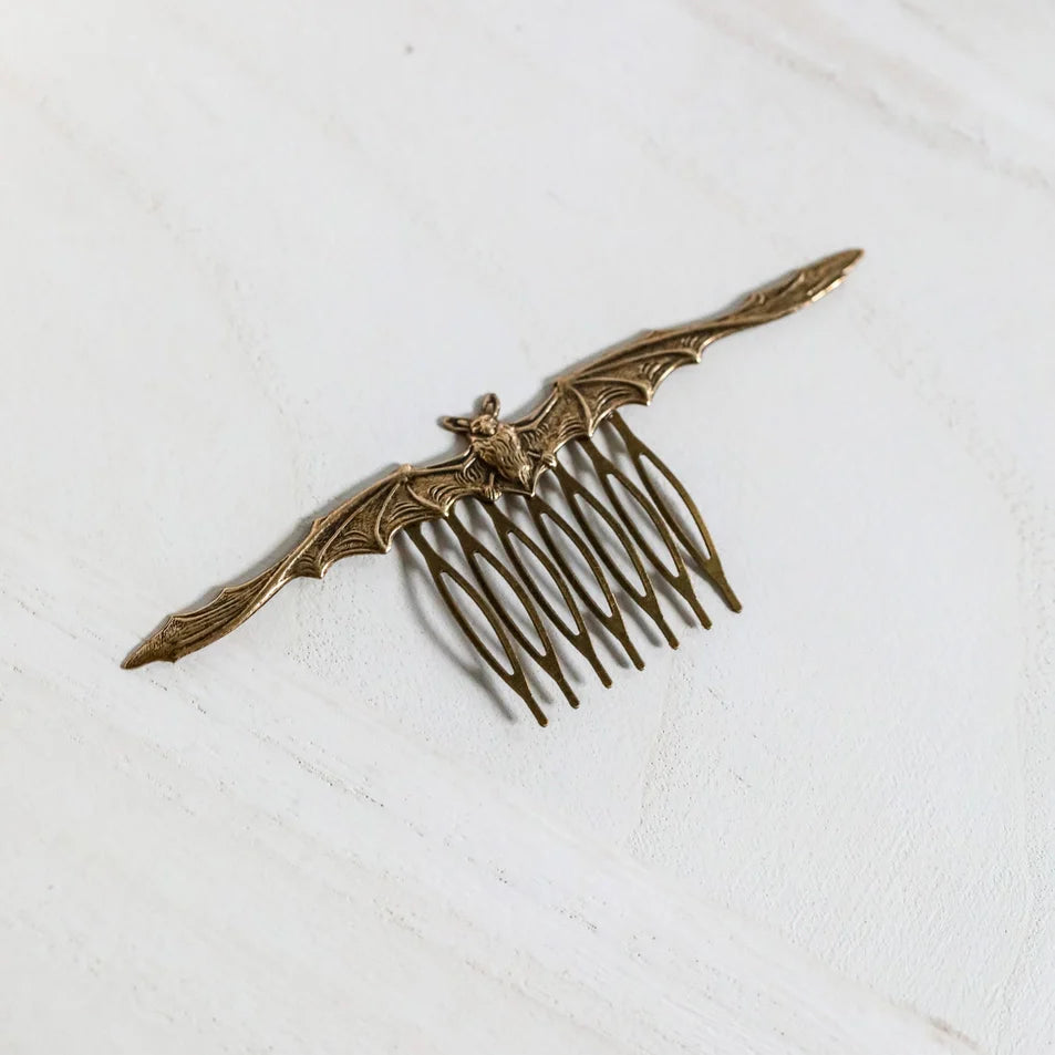 Bat Hair Comb: Halloween Hair Accessory by Wild Lark