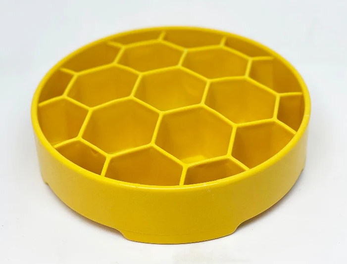 SodaPup Honeycomb Ebowl Yellow by Pet Food Warehouse