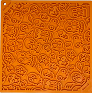 SodaPup Zombie Design Emat Enrichment Lick Mat Large Orange by Pet Food Warehouse