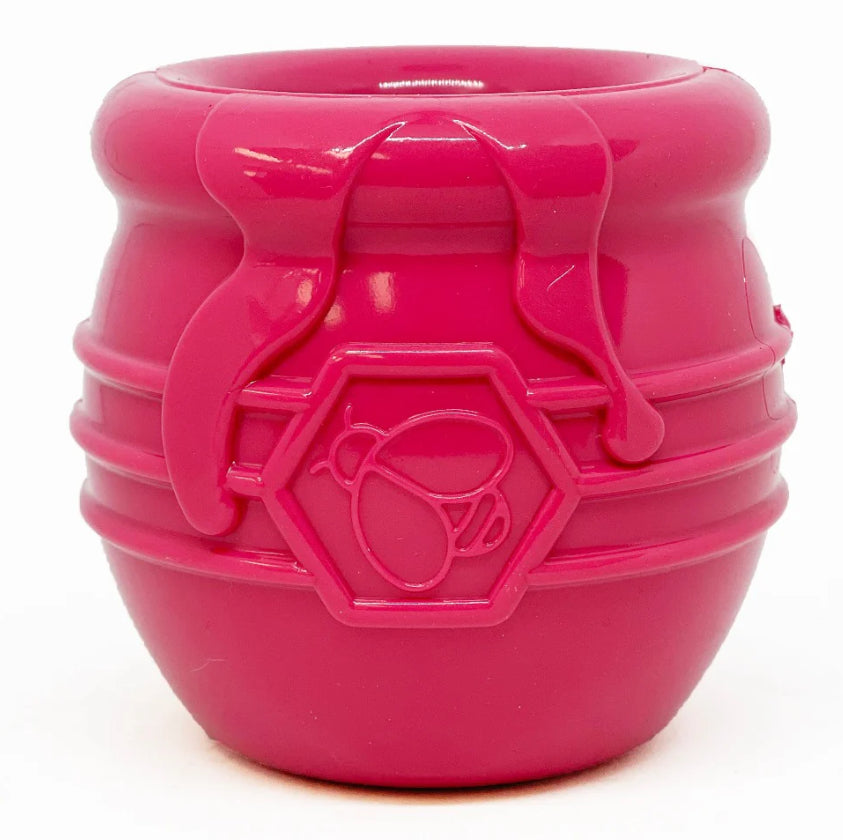 SodaPup Pup X Honey Pot Treat Dispenser Pink by Pet Food Warehouse