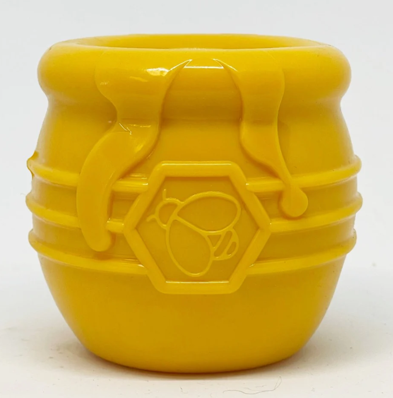 SodaPup Pup X Honey Pot Treat Dispenser Yellow by Pet Food Warehouse
