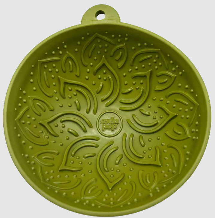 SodaPup Garden of Eatin' Tipsy Licking Bowl Dark Green by Pet Food Warehouse