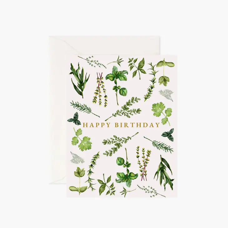 Gold Foiled Happy Birthday - Greeting Card by Wild Lark
