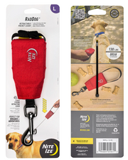 NiteIze RadDog Retractable Pocket Leash Large by Pet Food Warehouse