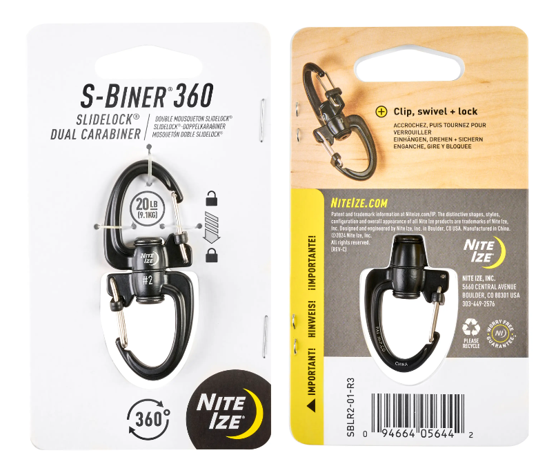 NiteIze S-Biner 360 SlideLock Dual Carabiner #2 by Pet Food Warehouse