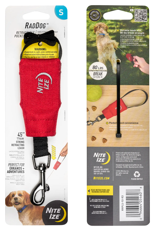 NiteIze RadDog Retractable Pocket Leash Small by Pet Food Warehouse