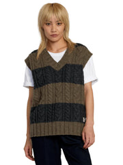RVCA Chefs Kiss Sweater Vest - Black by Harbour Thread
