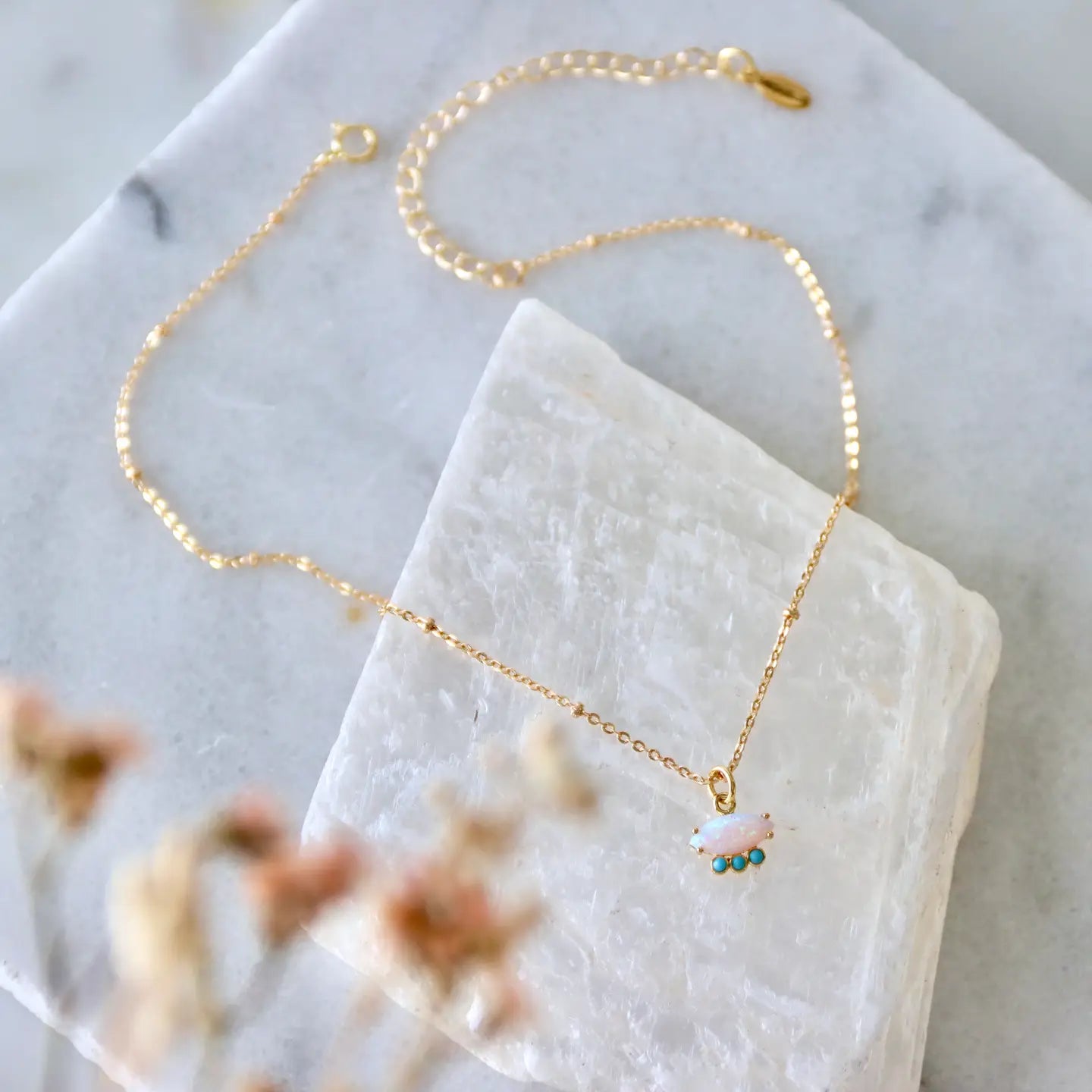 Mesa Blue Opal and Turquoise Necklace by Harbour Thread