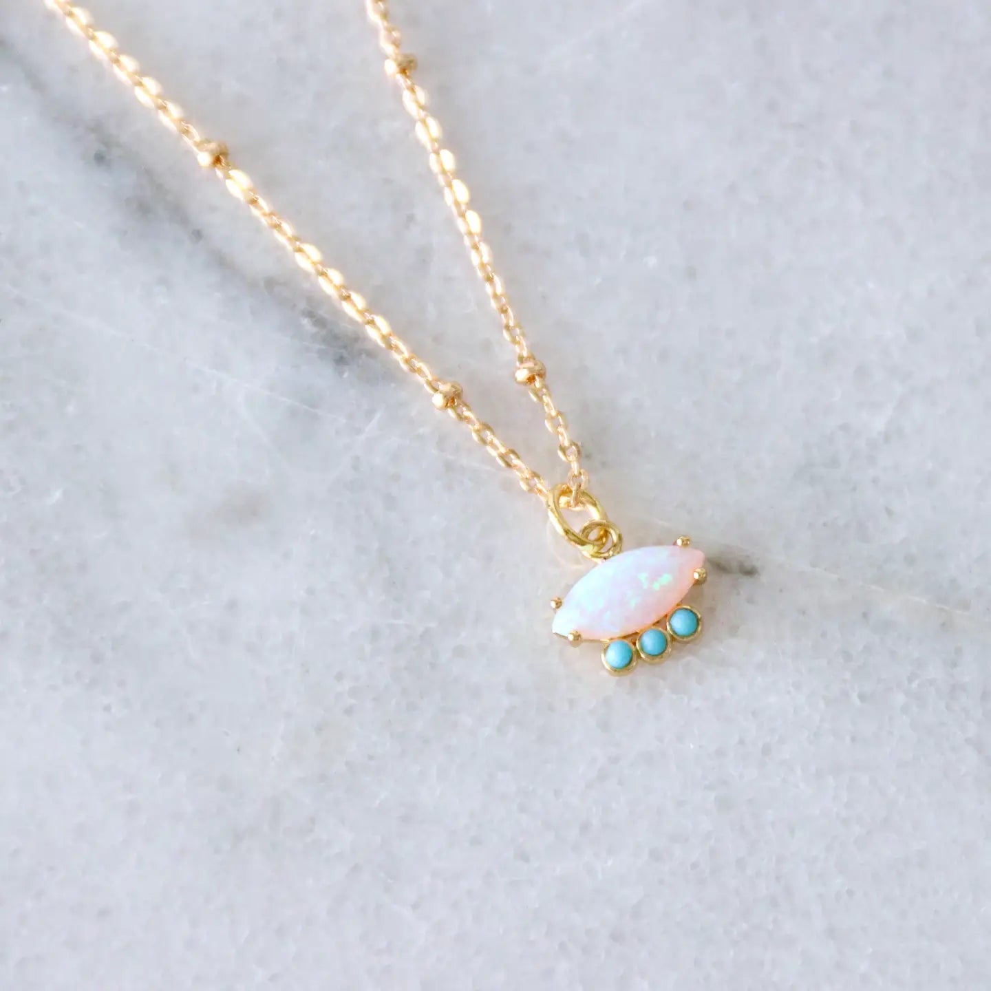 Mesa Blue Opal and Turquoise Necklace by Harbour Thread