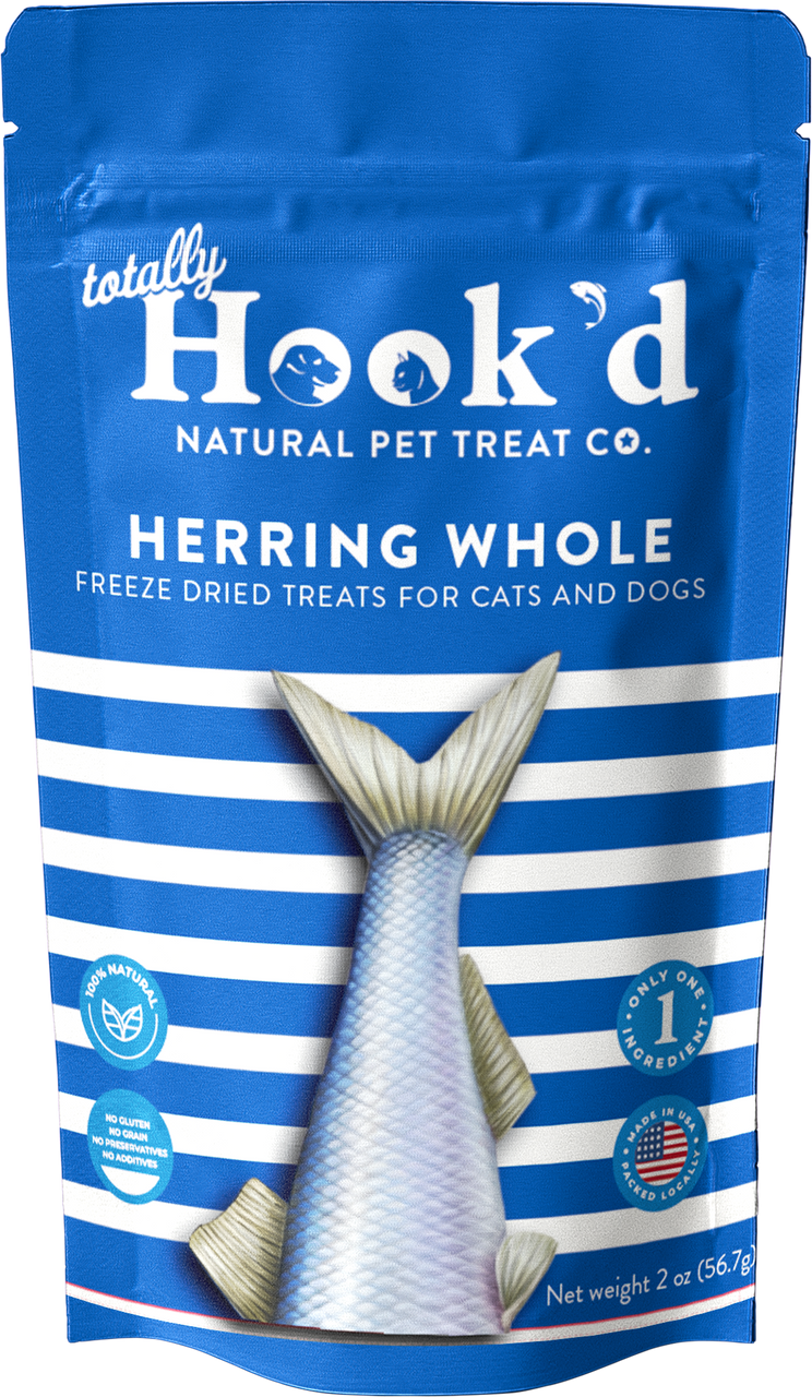 Totally Hooked Fresh Freeze Dried Whole Herring 2oz by Pet Food Warehouse